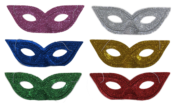 Antifaz plástico escarchado Antifaz plástico escarchado